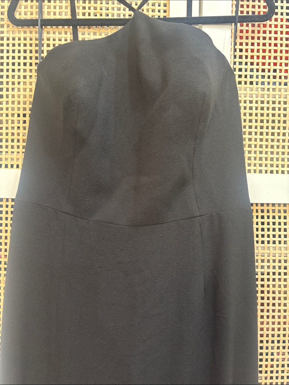 Elegant Strapless Black Wedding Guest Dress